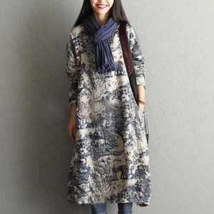 Buykud toile Print cotton dress